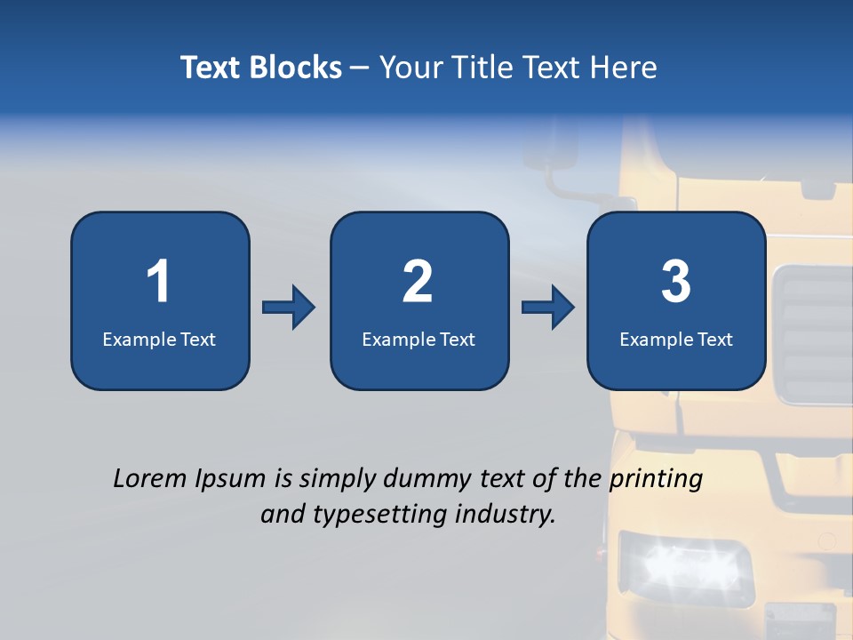 Cargo Yellow Motion Blur PowerPoint Template