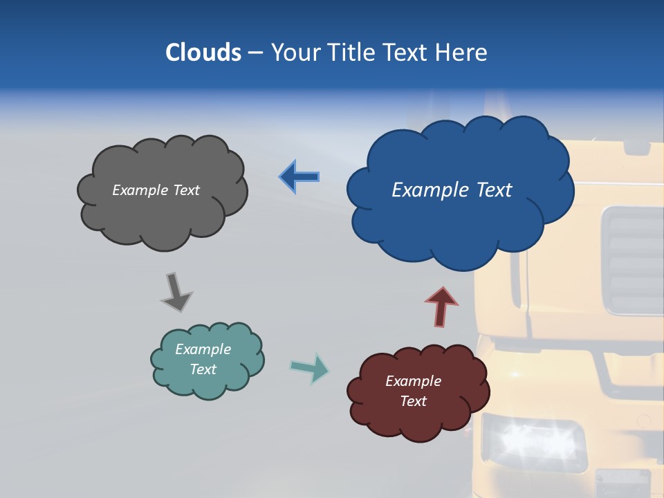 Cargo Yellow Motion Blur PowerPoint Template