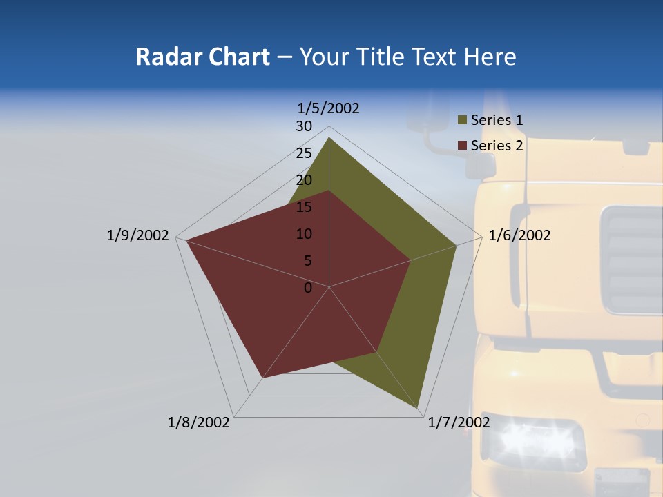 Cargo Yellow Motion Blur PowerPoint Template