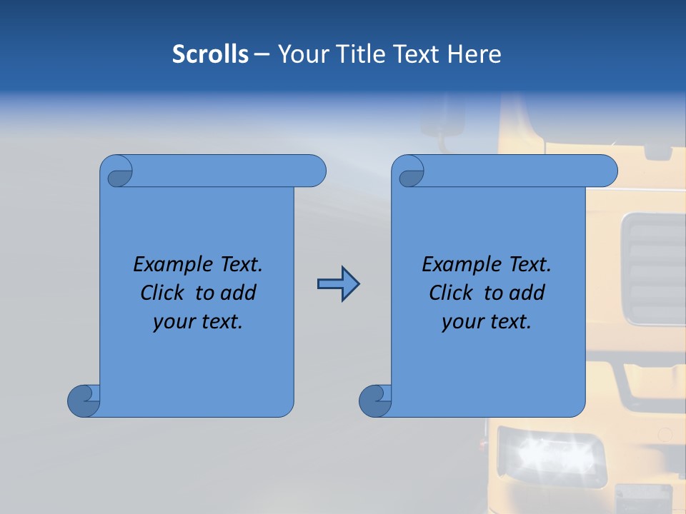 Cargo Yellow Motion Blur PowerPoint Template