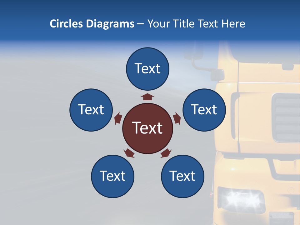 Cargo Yellow Motion Blur PowerPoint Template