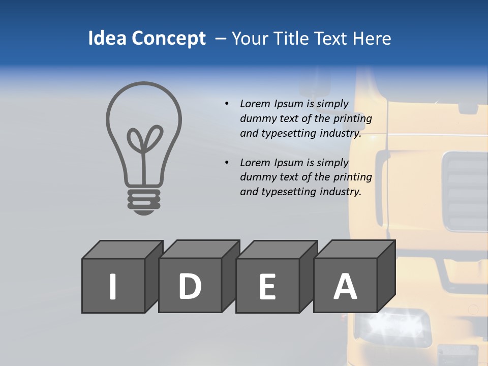 Cargo Yellow Motion Blur PowerPoint Template
