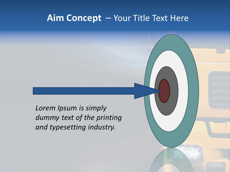 Cargo Yellow Motion Blur PowerPoint Template