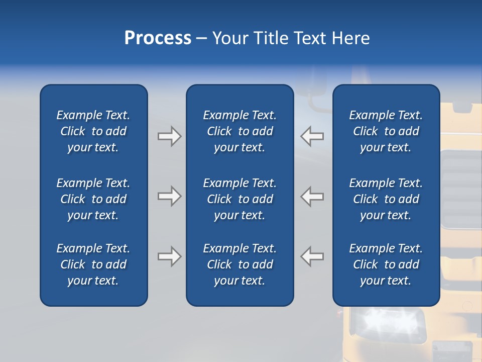 Cargo Yellow Motion Blur PowerPoint Template
