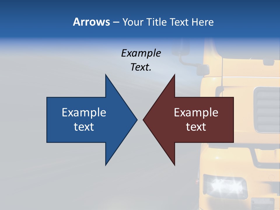 Cargo Yellow Motion Blur PowerPoint Template