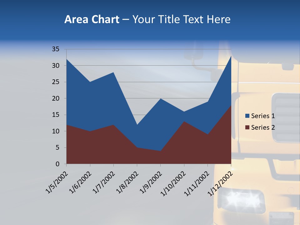 Cargo Yellow Motion Blur PowerPoint Template