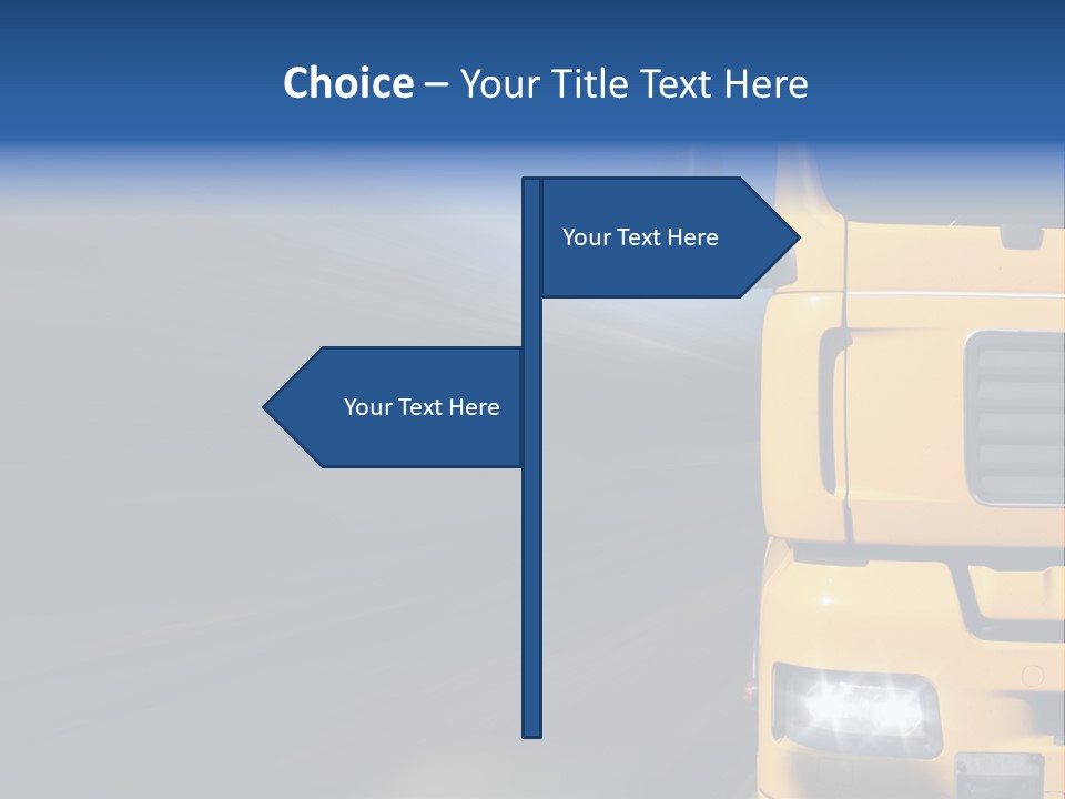 Cargo Yellow Motion Blur PowerPoint Template