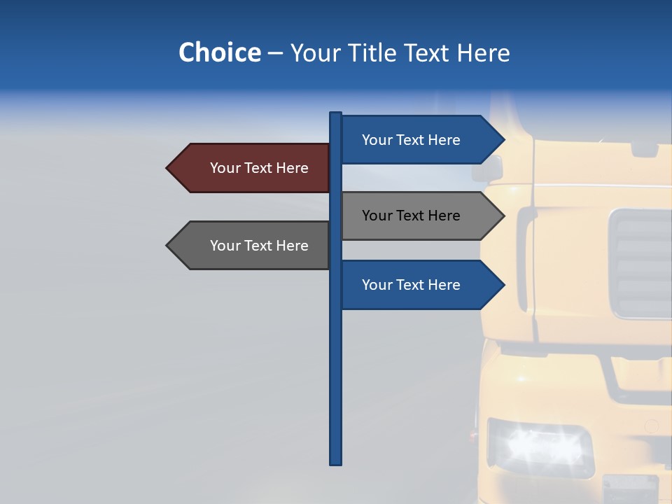 Cargo Yellow Motion Blur PowerPoint Template