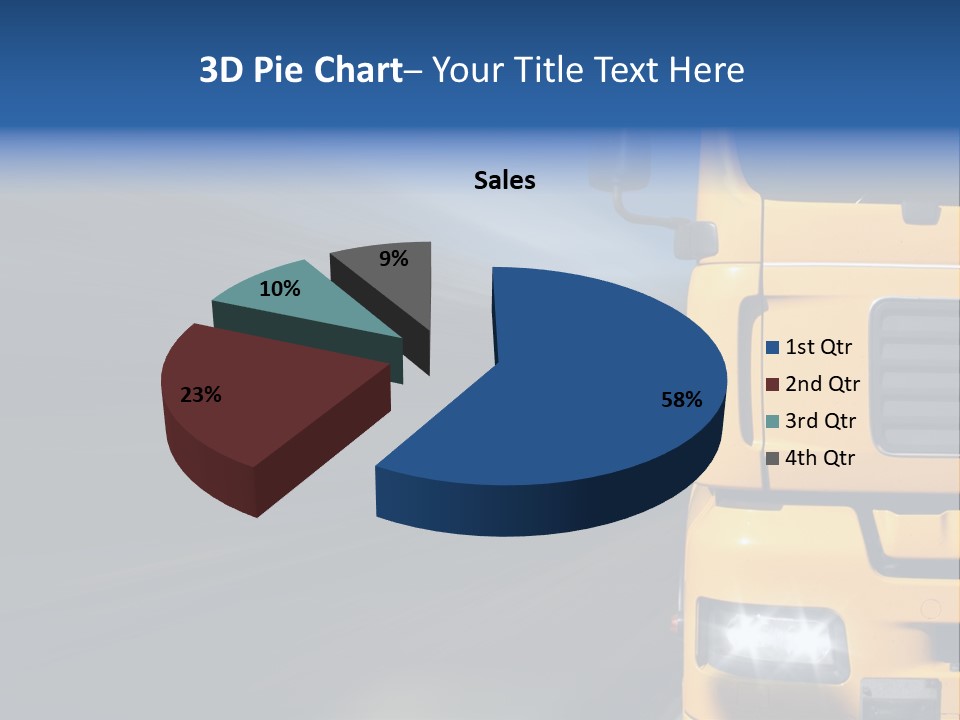 Cargo Yellow Motion Blur PowerPoint Template