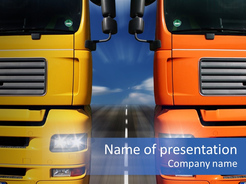 Strength Vision Van PowerPoint Template