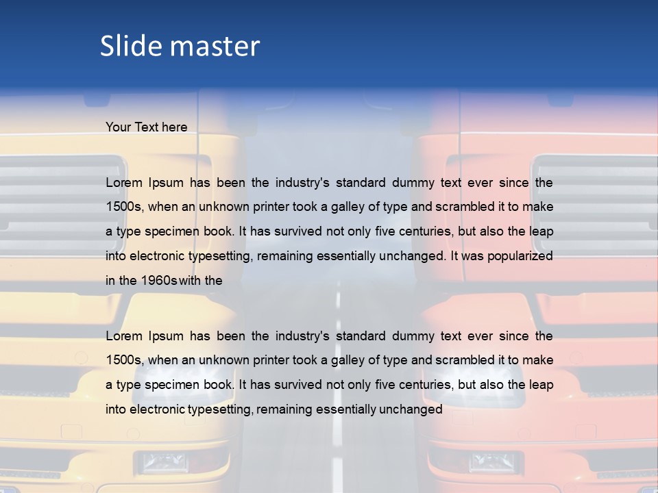 Strength Vision Van PowerPoint Template
