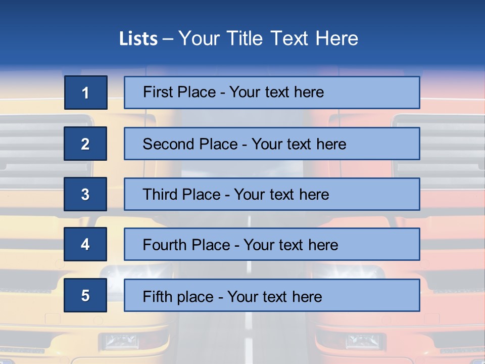 Strength Vision Van PowerPoint Template