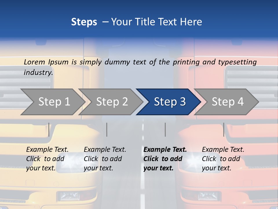 Strength Vision Van PowerPoint Template