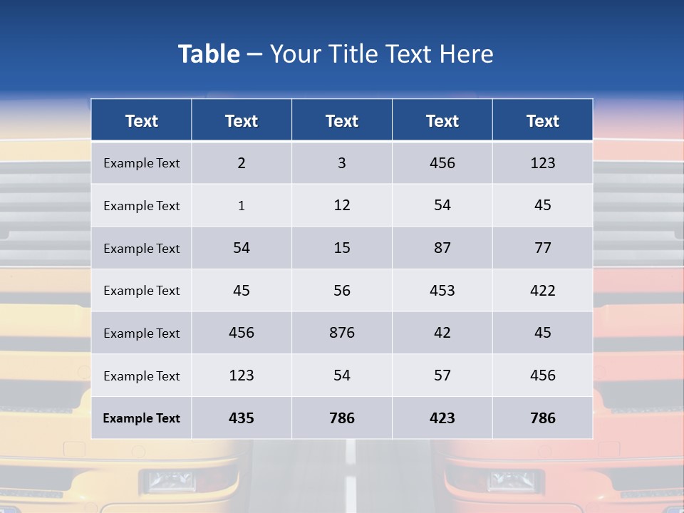 Strength Vision Van PowerPoint Template