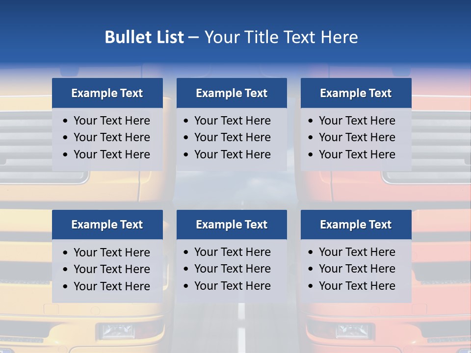 Strength Vision Van PowerPoint Template
