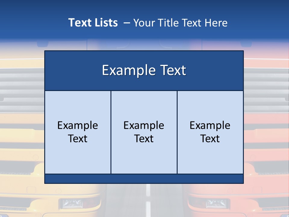Strength Vision Van PowerPoint Template