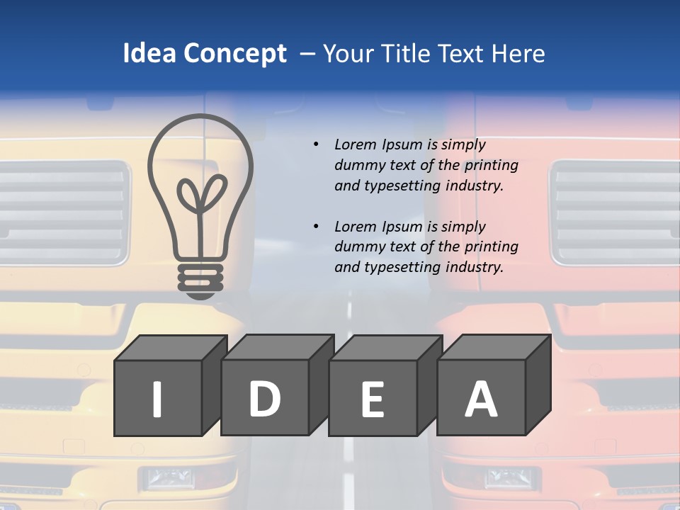 Strength Vision Van PowerPoint Template