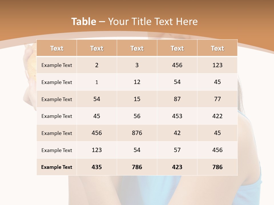 Head Shot Girl Health PowerPoint Template