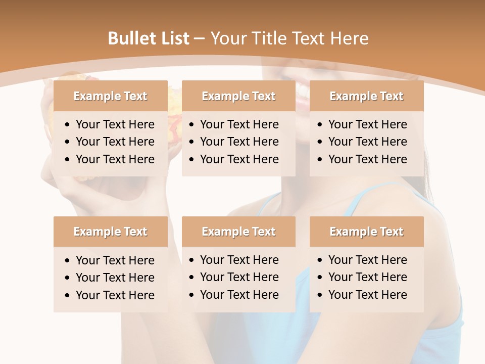 Head Shot Girl Health PowerPoint Template