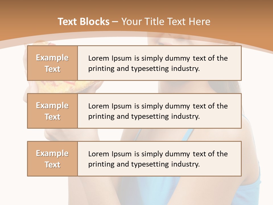 Head Shot Girl Health PowerPoint Template