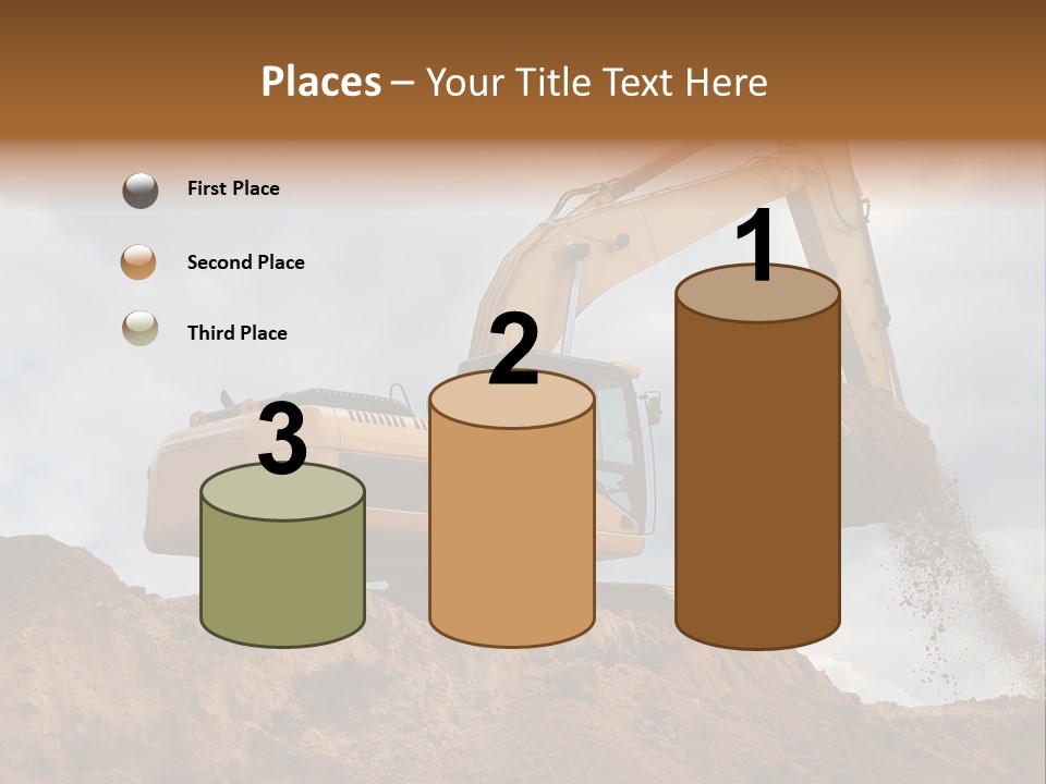 Bulldozer Machinery Excavate PowerPoint Template