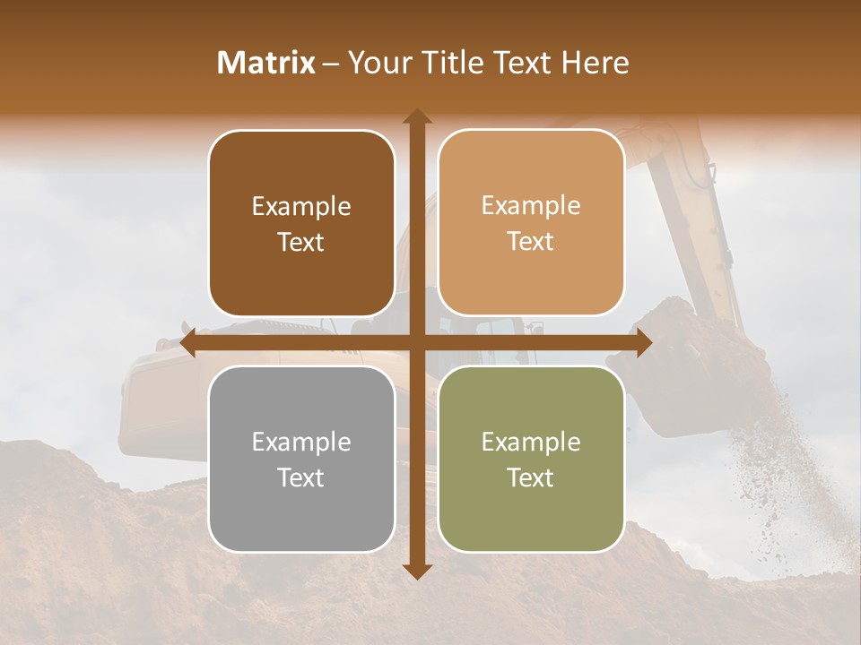 Bulldozer Machinery Excavate PowerPoint Template