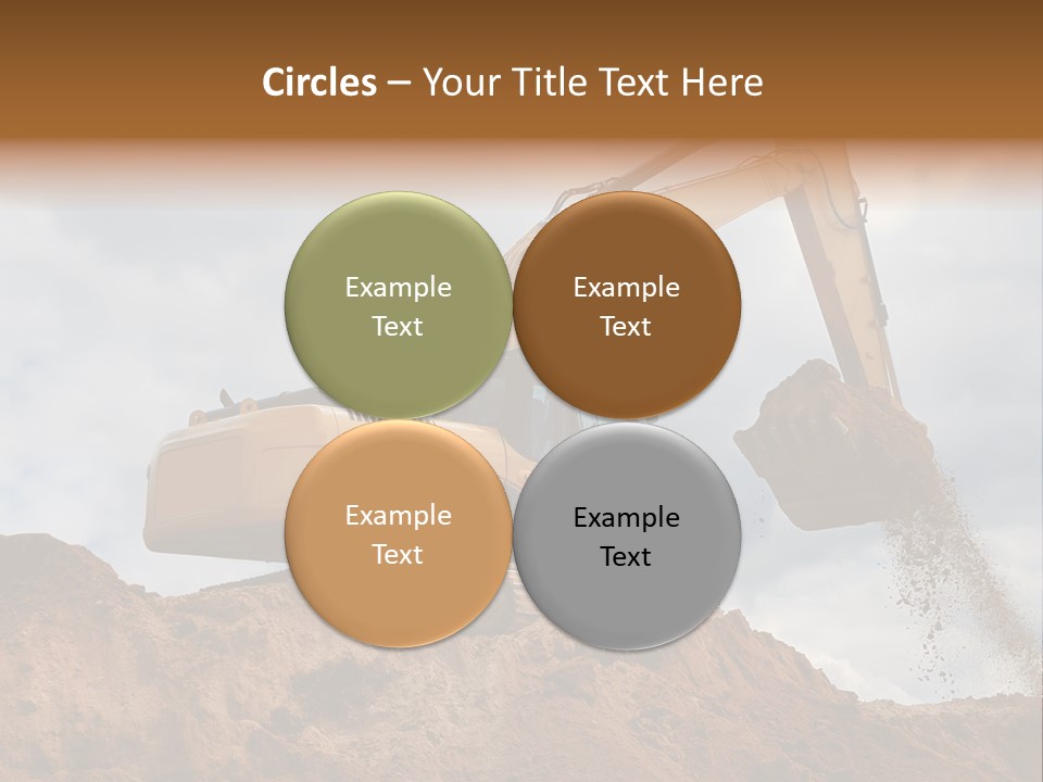 Bulldozer Machinery Excavate PowerPoint Template