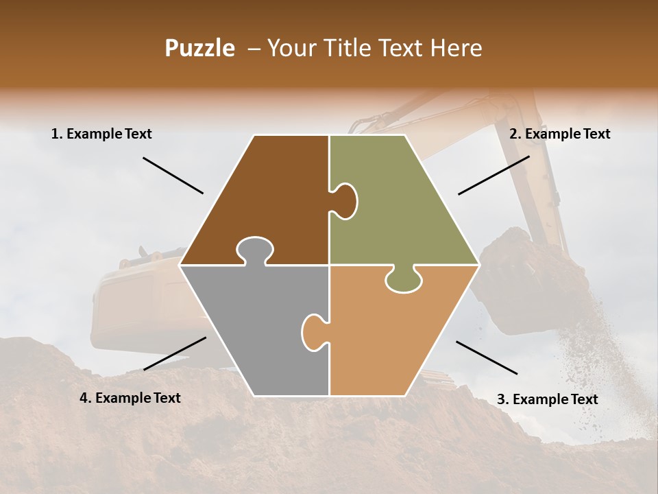 Bulldozer Machinery Excavate PowerPoint Template