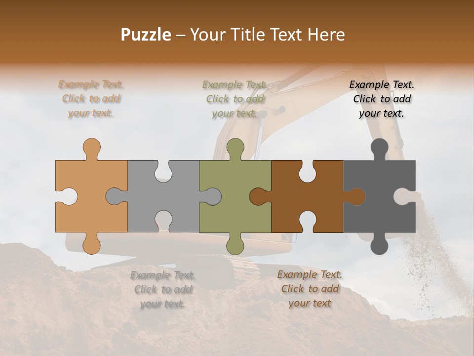 Bulldozer Machinery Excavate PowerPoint Template