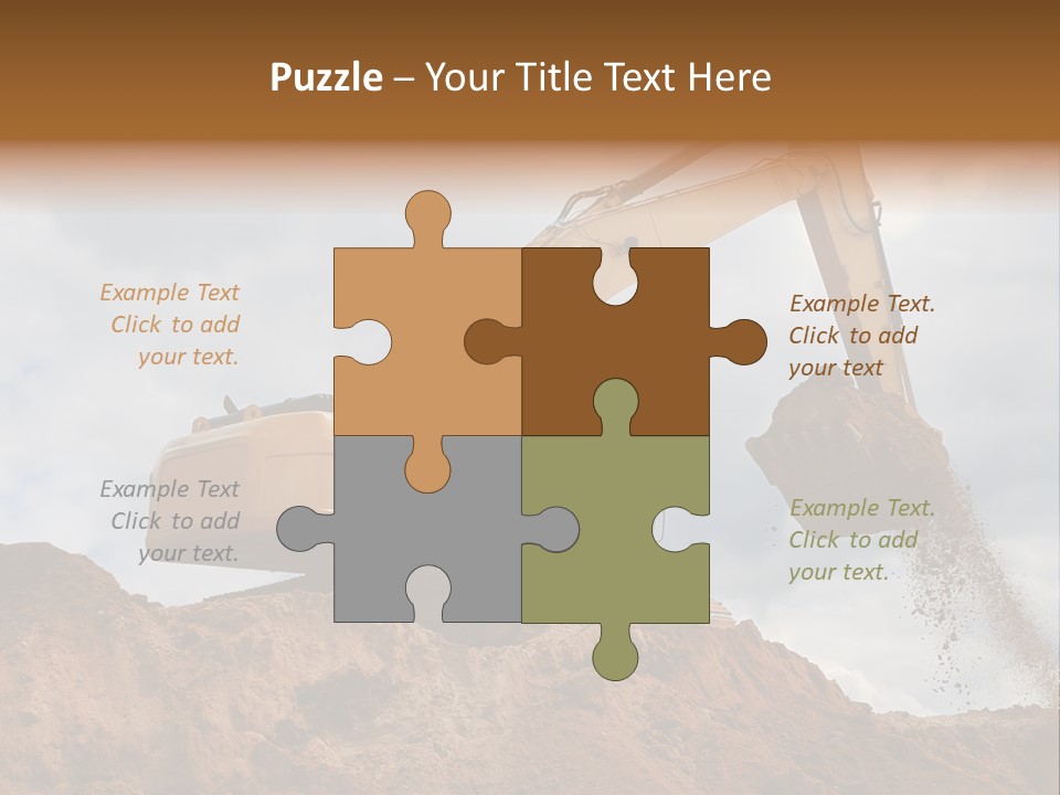 Bulldozer Machinery Excavate PowerPoint Template