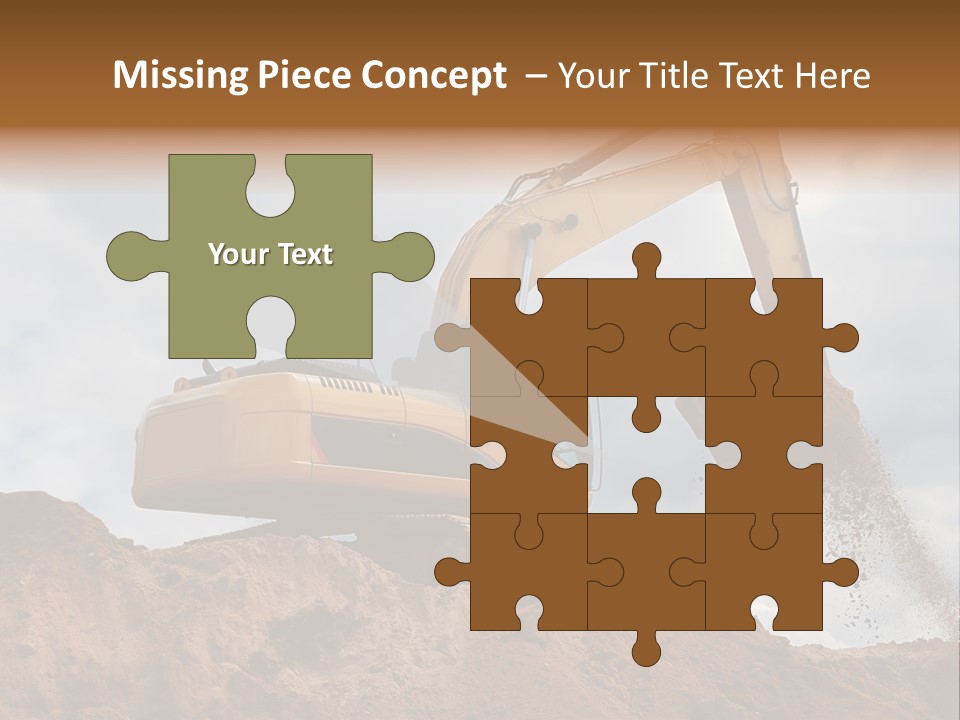 Bulldozer Machinery Excavate PowerPoint Template