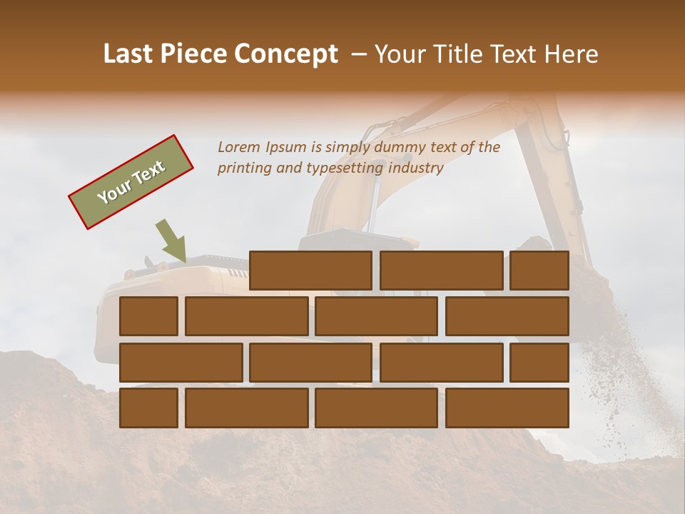 Bulldozer Machinery Excavate PowerPoint Template