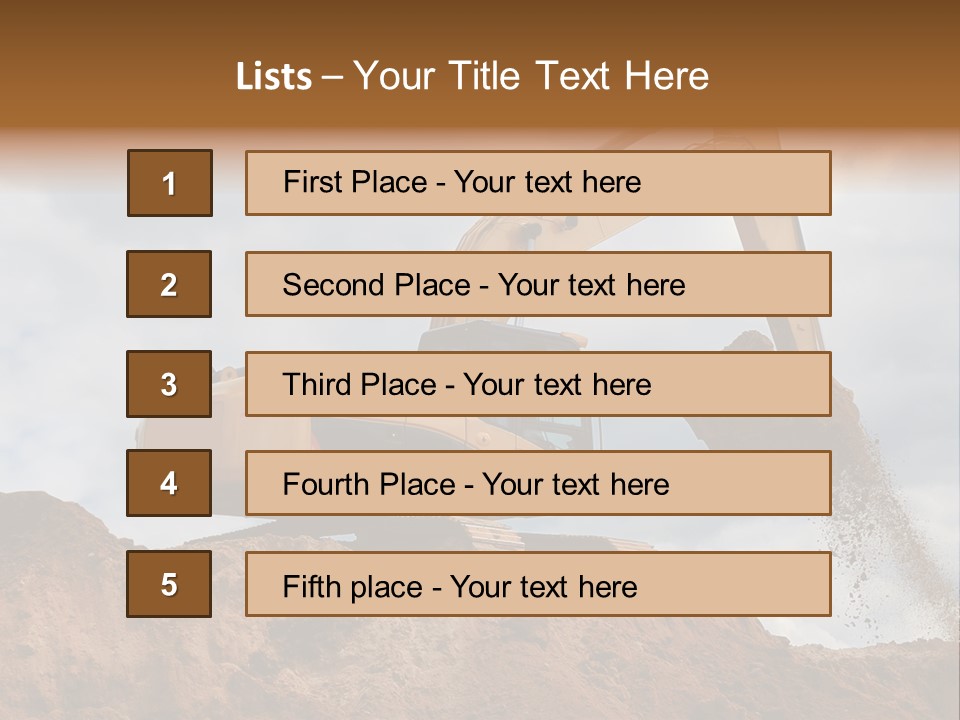 Bulldozer Machinery Excavate PowerPoint Template