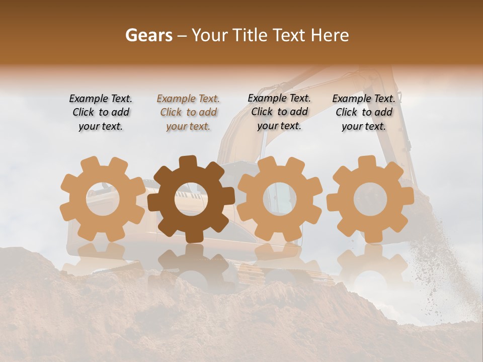 Bulldozer Machinery Excavate PowerPoint Template