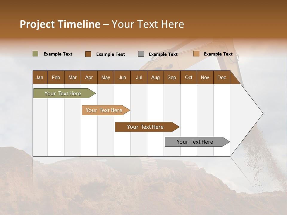 Bulldozer Machinery Excavate PowerPoint Template