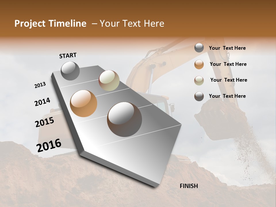 Bulldozer Machinery Excavate PowerPoint Template