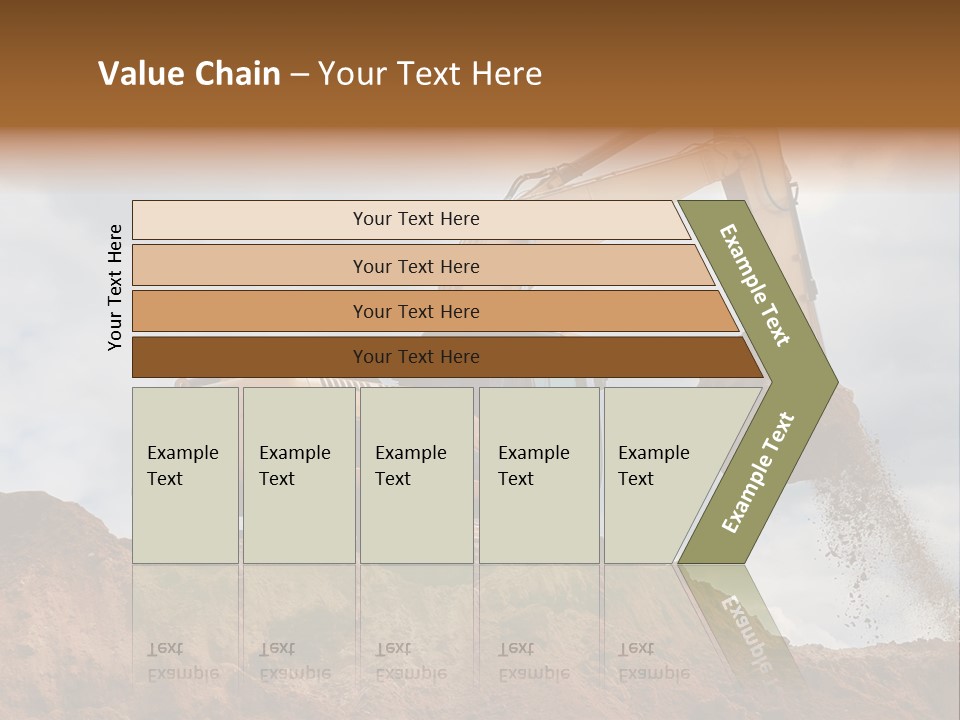 Bulldozer Machinery Excavate PowerPoint Template