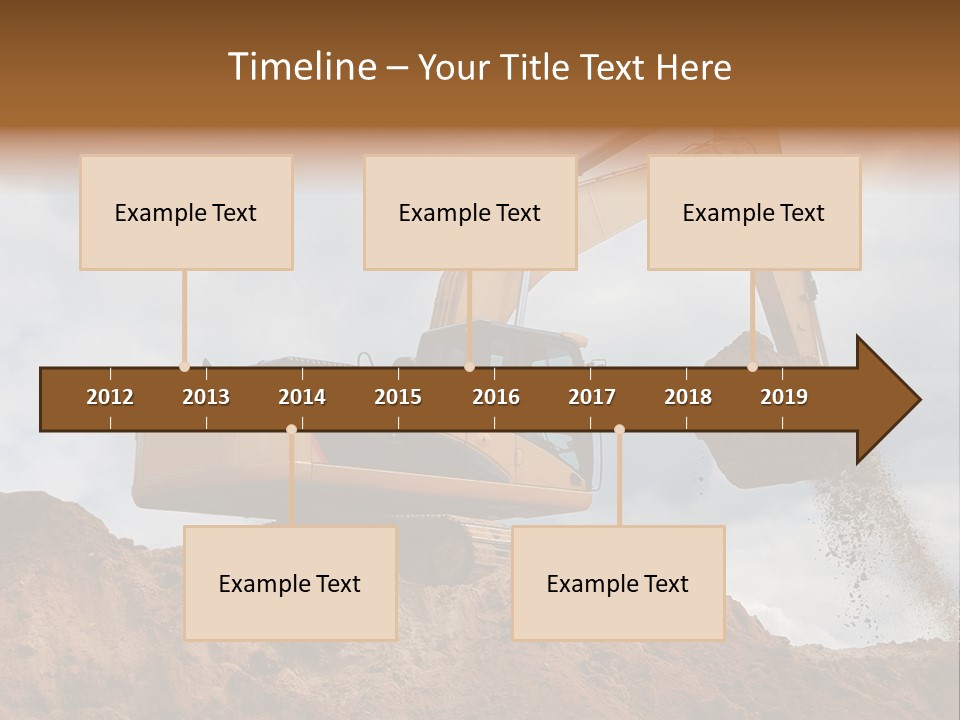 Bulldozer Machinery Excavate PowerPoint Template
