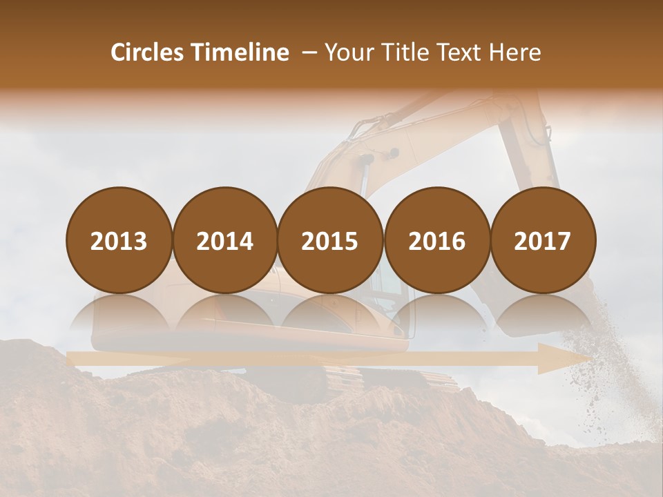 Bulldozer Machinery Excavate PowerPoint Template