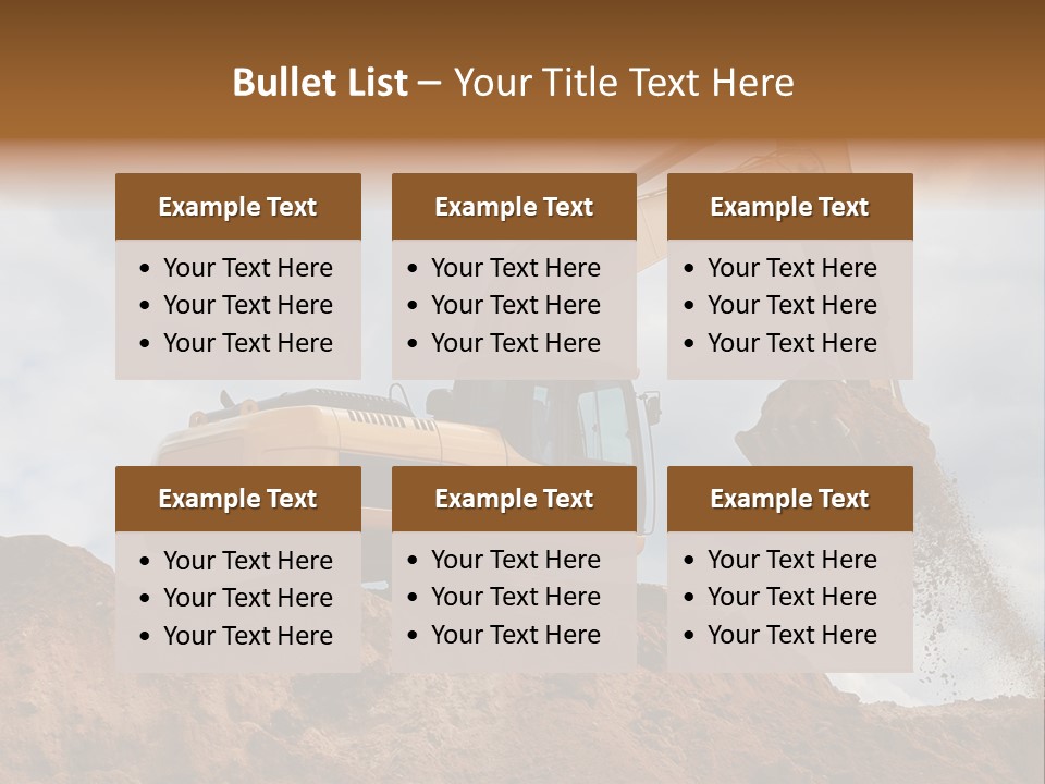 Bulldozer Machinery Excavate PowerPoint Template