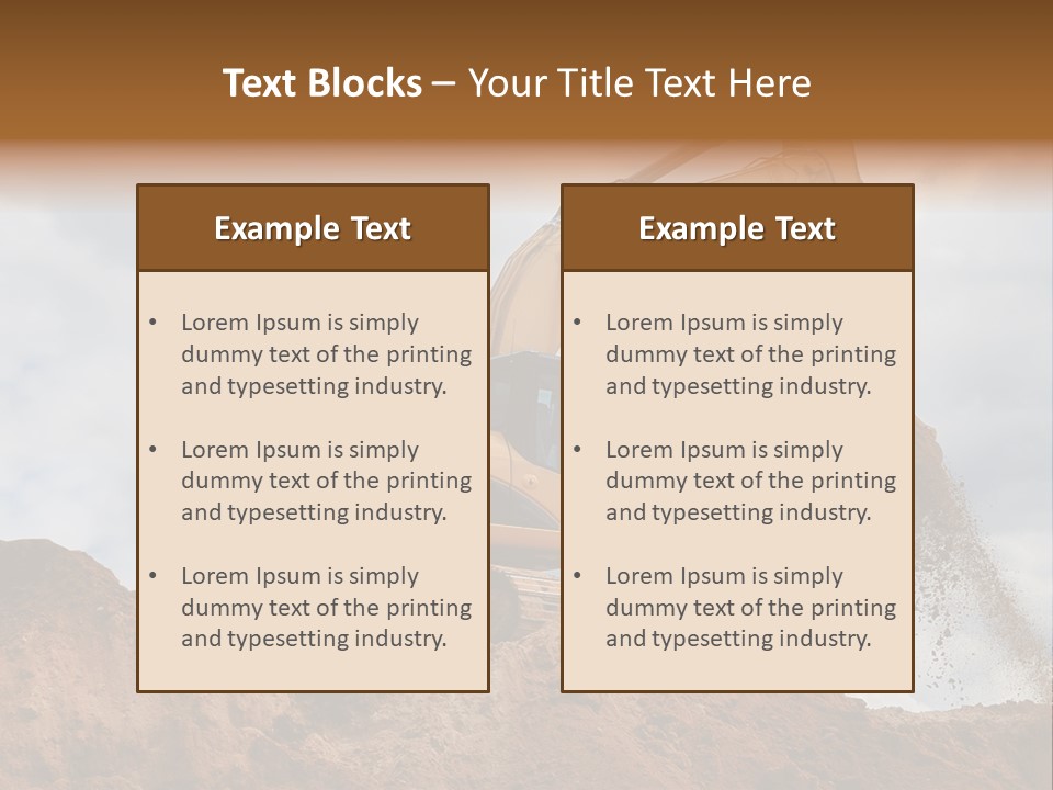 Bulldozer Machinery Excavate PowerPoint Template