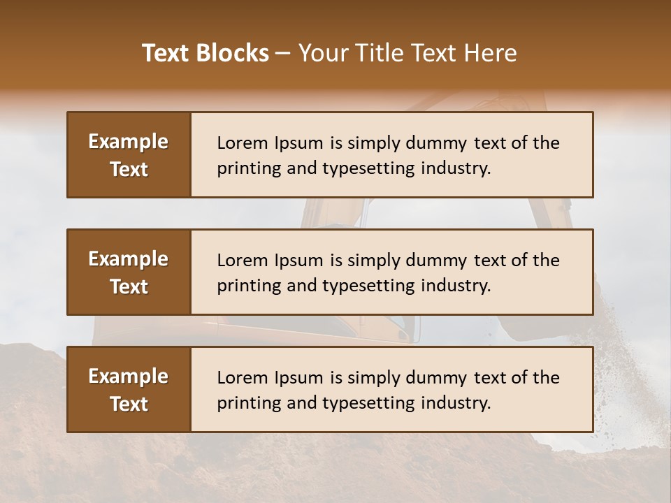 Bulldozer Machinery Excavate PowerPoint Template