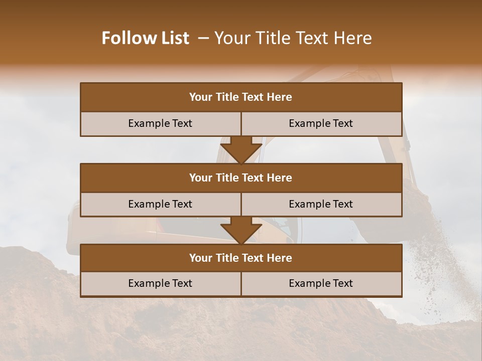 Bulldozer Machinery Excavate PowerPoint Template