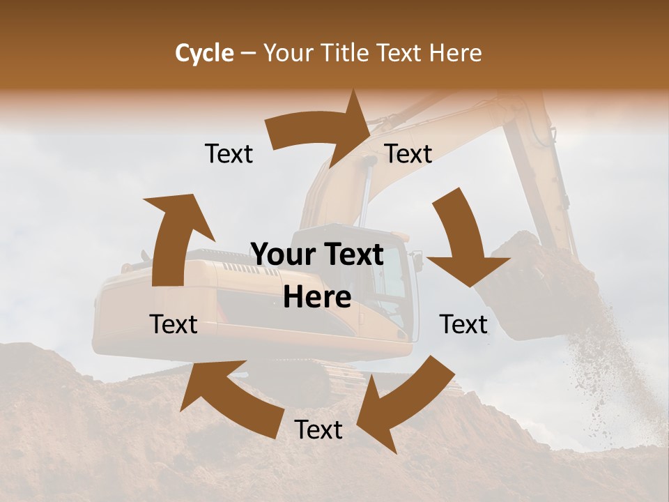 Bulldozer Machinery Excavate PowerPoint Template