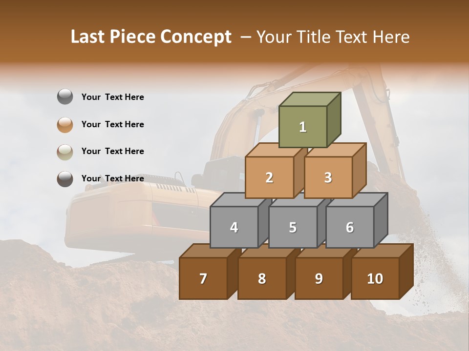 Bulldozer Machinery Excavate PowerPoint Template