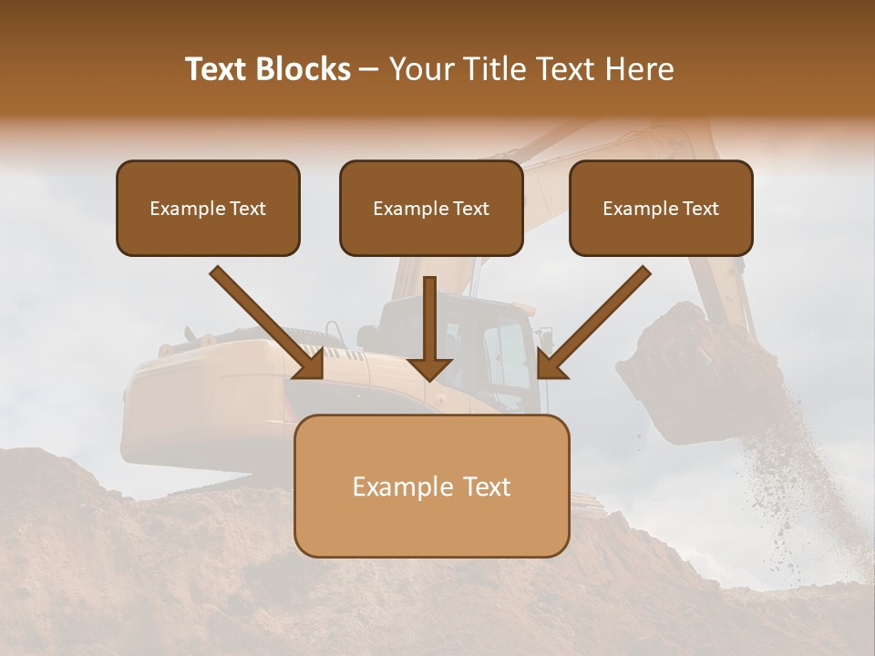 Bulldozer Machinery Excavate PowerPoint Template