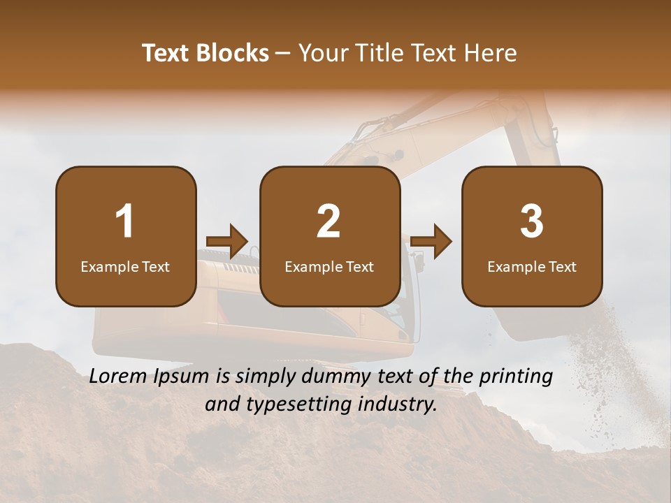 Bulldozer Machinery Excavate PowerPoint Template