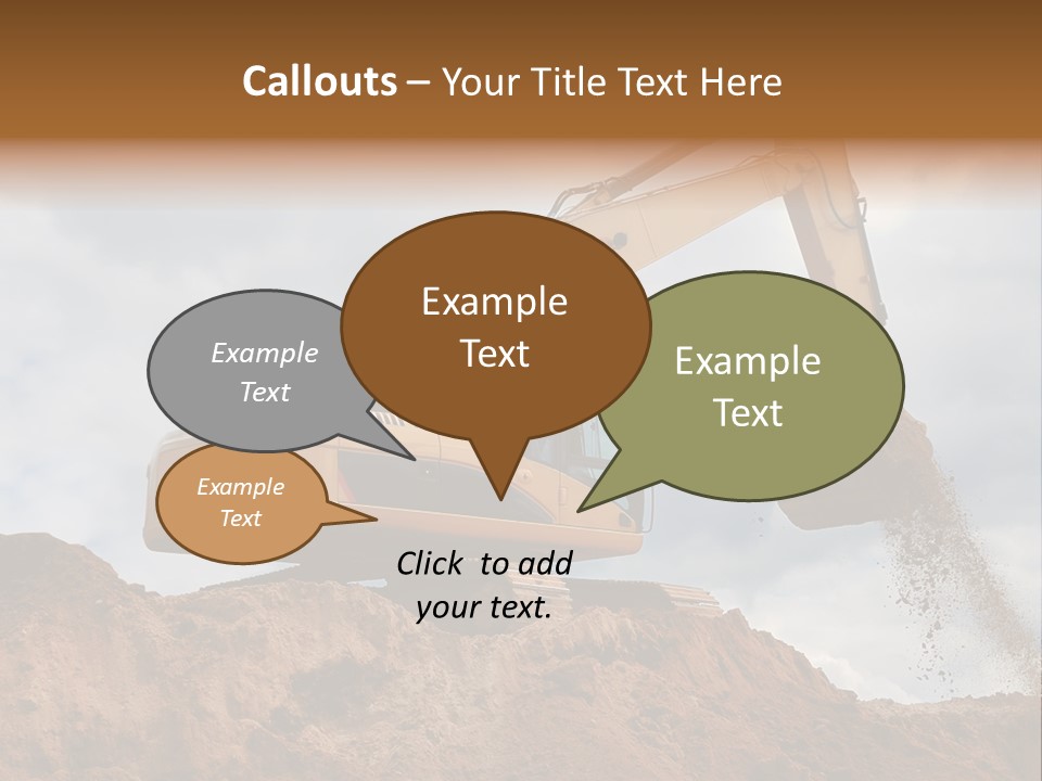 Bulldozer Machinery Excavate PowerPoint Template