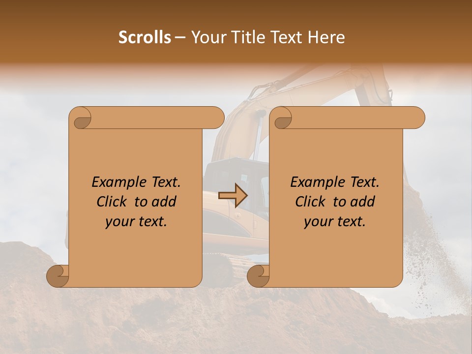 Bulldozer Machinery Excavate PowerPoint Template