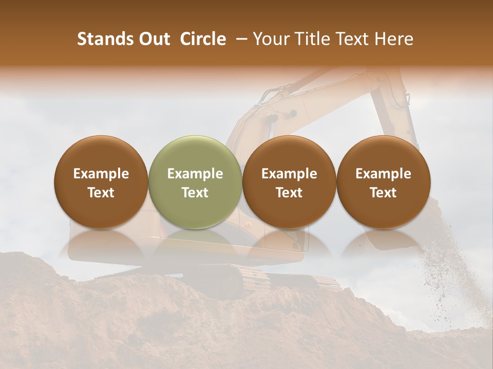 Bulldozer Machinery Excavate PowerPoint Template